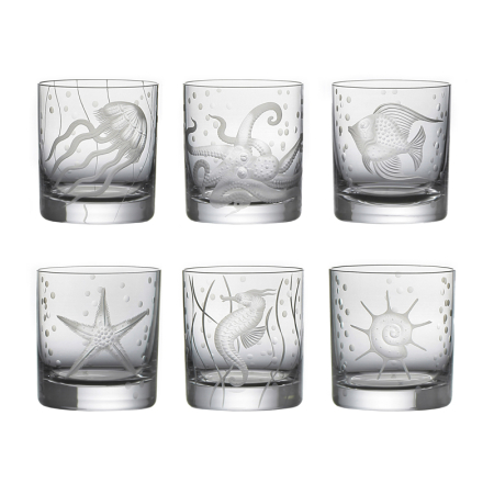 Sea Life Collection Set Double Old Fashioned