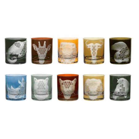 African Safari Collection Set Double Old Fashioned